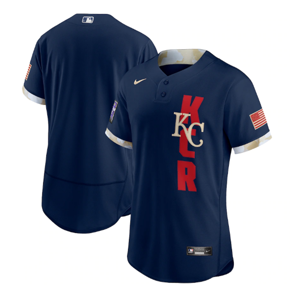 Men's Kansas City Royals Blank 2021 Navy All-Star Flex Base Stitched MLB Jersey Men's Kansas City Royals Blank 2021 Navy All-Star Flex Base Stitched MLB Jersey